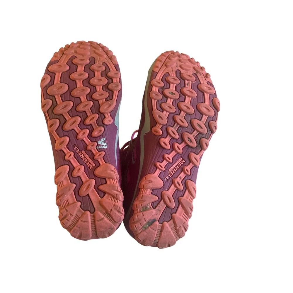 Merrell Chameleon 7 Access Mid Waterproof Hiking Boots Berry Pink Kids 4.5M - Picture 6 of 9